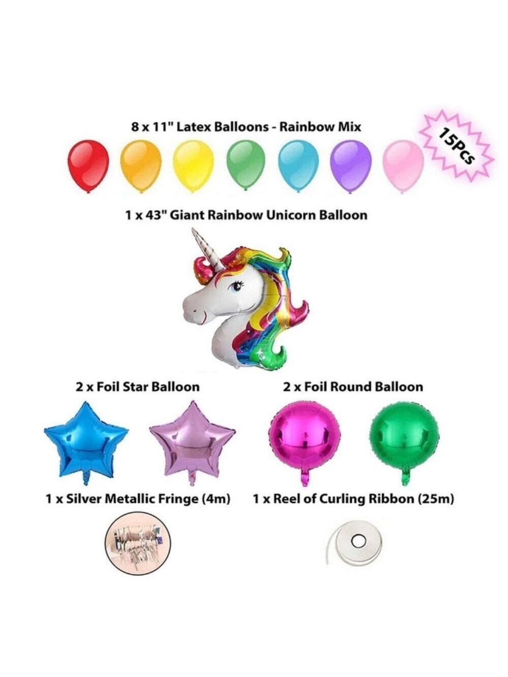 Unicorn balloon bouquet kit - Picture 2 of 2